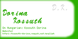 dorina kossuth business card